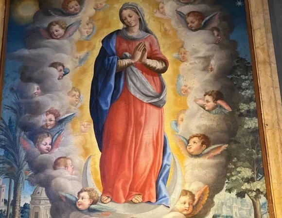 First painting in Rome of Our Lady of Guadalupe preserved in fourth-century church