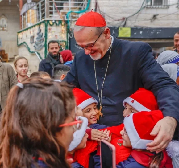 Cardinal Pizzaballa visits Holy Family Parish in Gaza days before Christmas