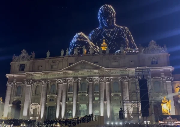 Vatican lights up with drone show at historic 'Grace for the World' concert