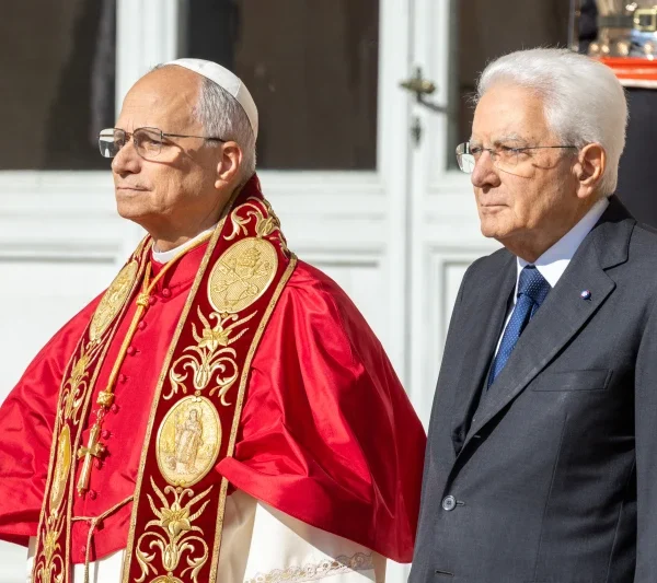 Pope Leo XIV meets Italian President Sergio Mattarella in first state visit to Italy