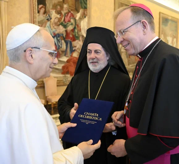Pope Leo XIV receives European Christian leaders after signing of new Ecumenical Charter