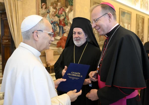 Pope Leo XIV receives European Christian leaders after signing of new Ecumenical Charter