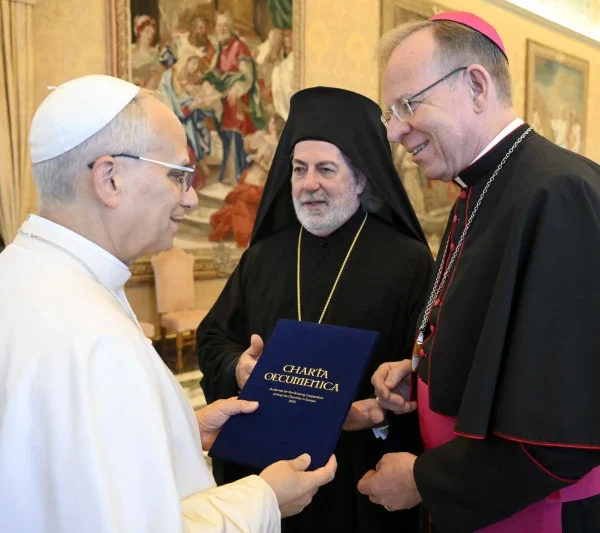 Pope Leo XIV receives European Christian leaders after signing of new Ecumenical Charter
